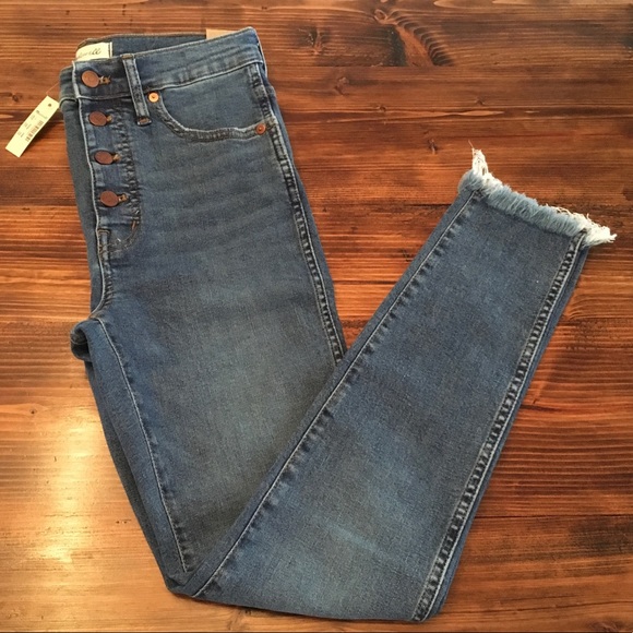 Madewell Denim - Madewell 10" High Rise Button Fly Jeans in Mackey